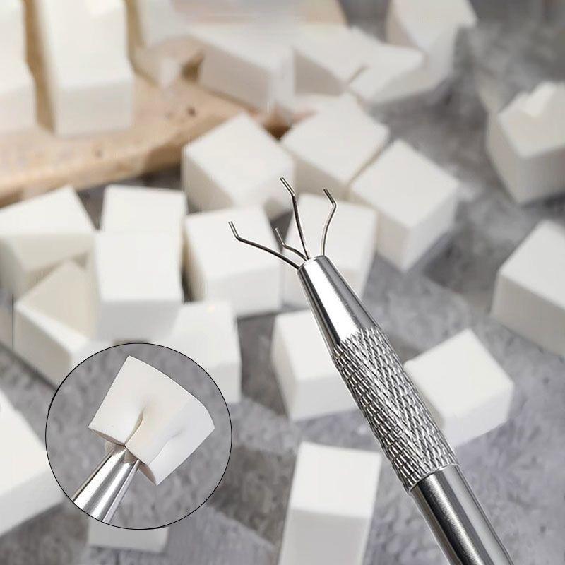 50/100Pcs Nail Art Sponge Soft Sponges Gradient Nail Art Tools Color Fade Manicure Diy Creative Nail Sponge Gripper Diy Tools