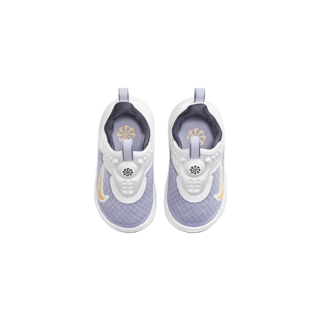 Nike E Series 1.0 TD Slip Resistant Cushioning Breathable Low top Toddler Shoes White Purple Infant And Toddler DV4252-500