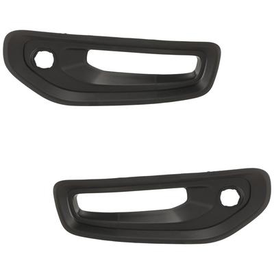Left & Right Side Fog Light Driving Lamp Trim Cover Black For Ram 1500 Rebel TRX