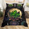 Frog Duvet Cover Set,Cartoon Frog Bedding Set Full Size King Size, Cute Frog Comforter Cover Set Quilt Cover For Teen Boys Girls