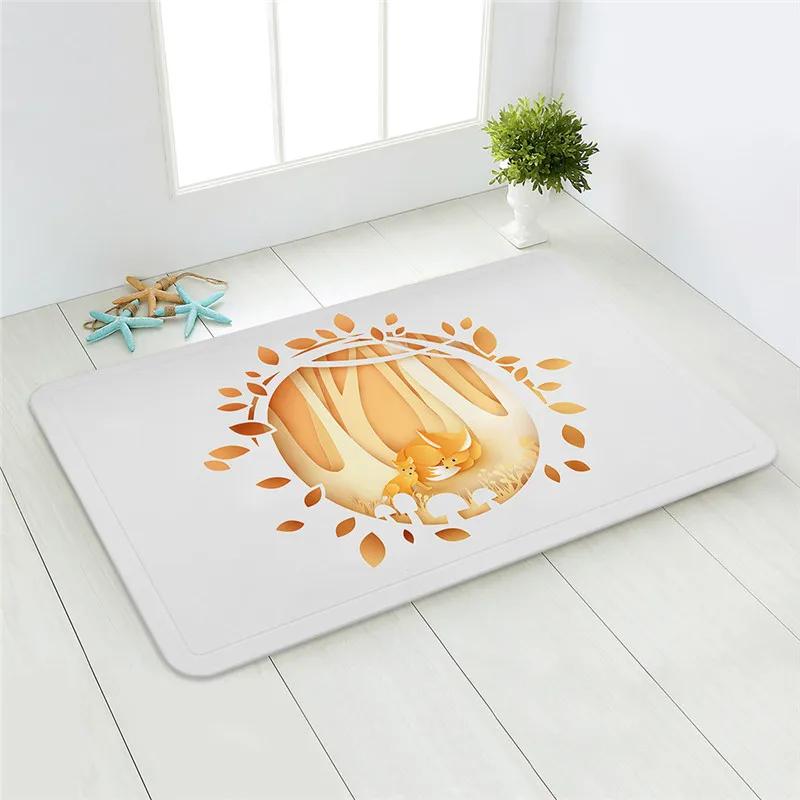 Modern kitchen mat home porch door autumn maple leaf bedroom living room floor carpet balcony non-slip long