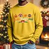 Herren Lockere Passform Lässiges Rundhals Langarm Grafikshirt mit Halloween Thanksgiving Weihnachten Aufdruck Feiertags Oberteil
