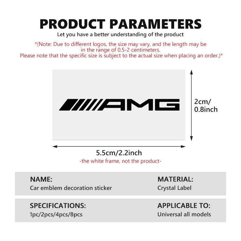 IYLCL1 Car Stickers Body Glass Center Console Decorative Stickers For AMG Mercedes Benz CITAN VITO SPRINTER CLS SLK W202 W203 W204 W205