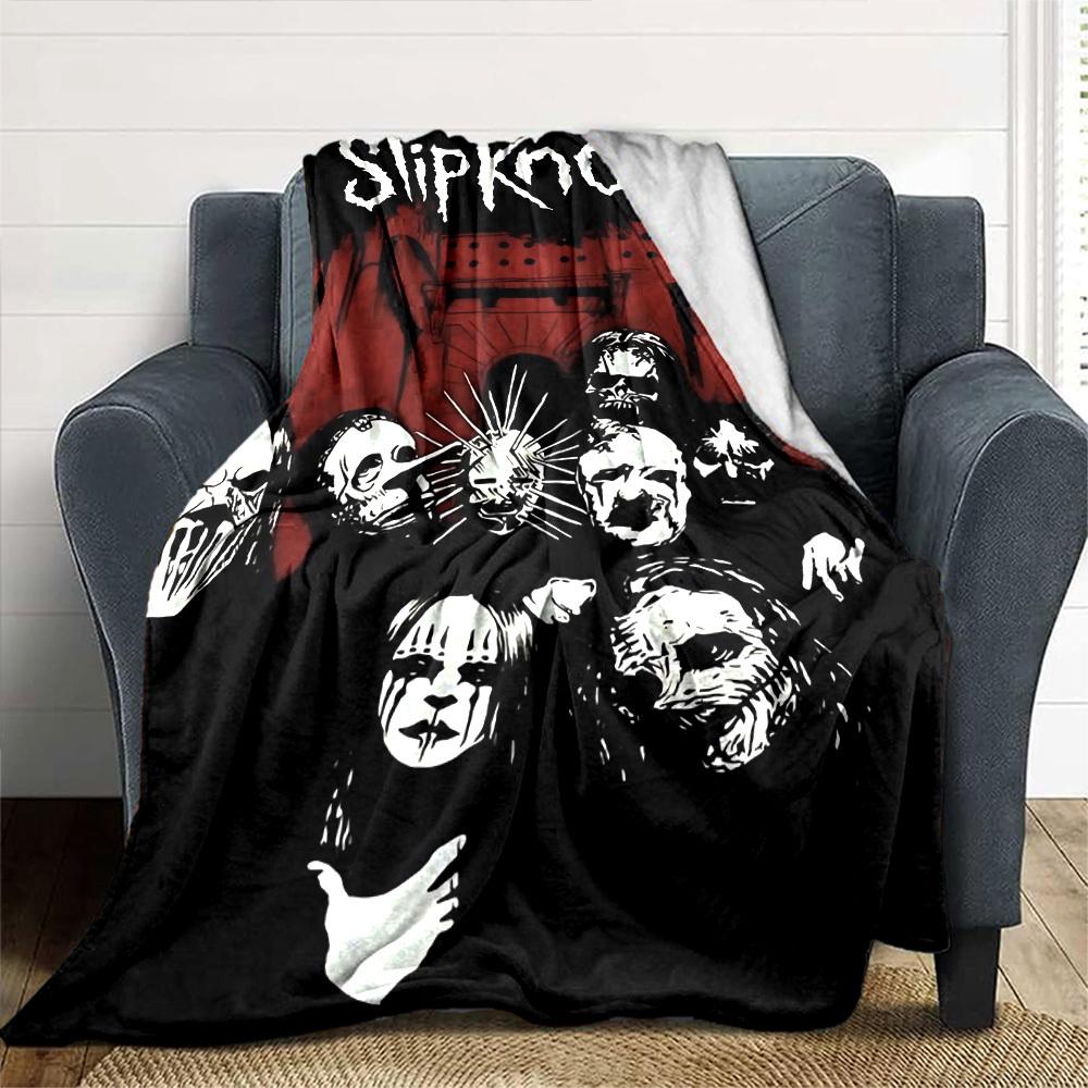 1ks Slipknot Měkká flanelová přikrývka pro všechna roční období pro domácnost, kancelář, venkovní použití Odolný komfort Měkká teplá přikrývka pro domácnost