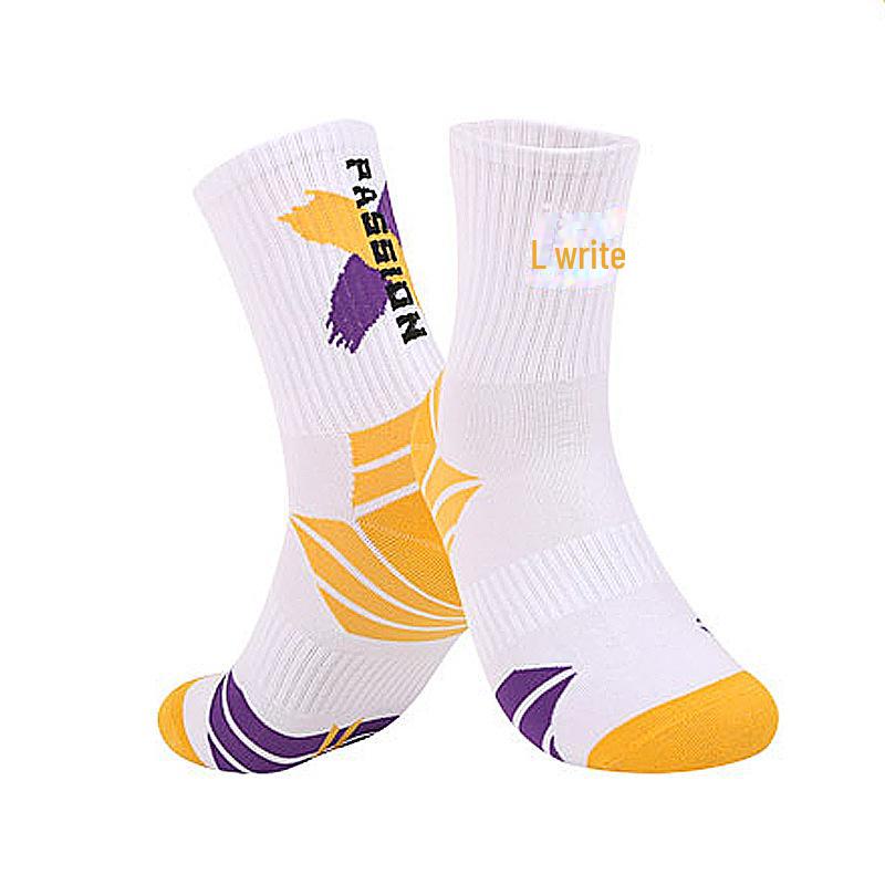 Korean Street Style Painted Basketball Mid-Tube Socks – Trendy Creative Sports Socks for Couples & Men