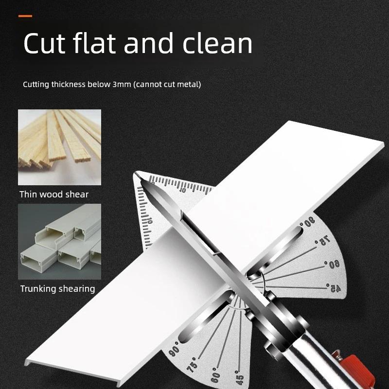 Adjustable Miter Cutter 45-135° – Multi-Angle Scissors for Plastic PVC Molding, Trim, and Wall Panels, Precision Cutting Tool