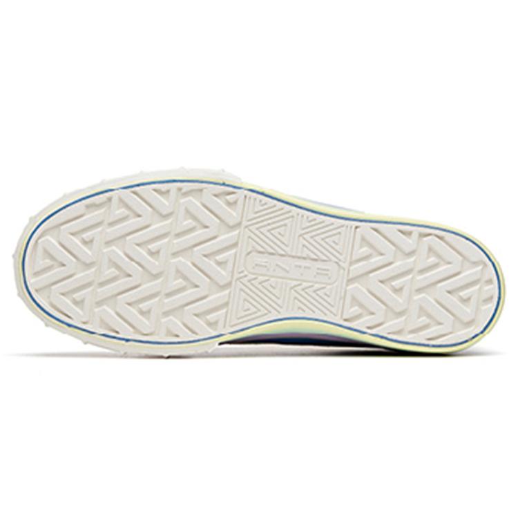 Anta Life Collection Slip Resistant Abrasion Resistant Low top Canvas Shoes Women's White Blue Purple 122028608-2