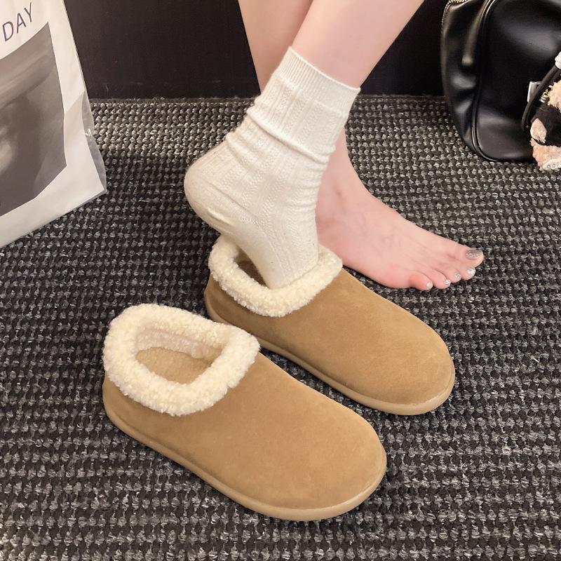 Women's Thick-soled a Footstool Winter Lightweight Warm Anti Cold Padded Snow Boots Non-slip Wear Casual Sneakers Cotton Boots Fur Shoes