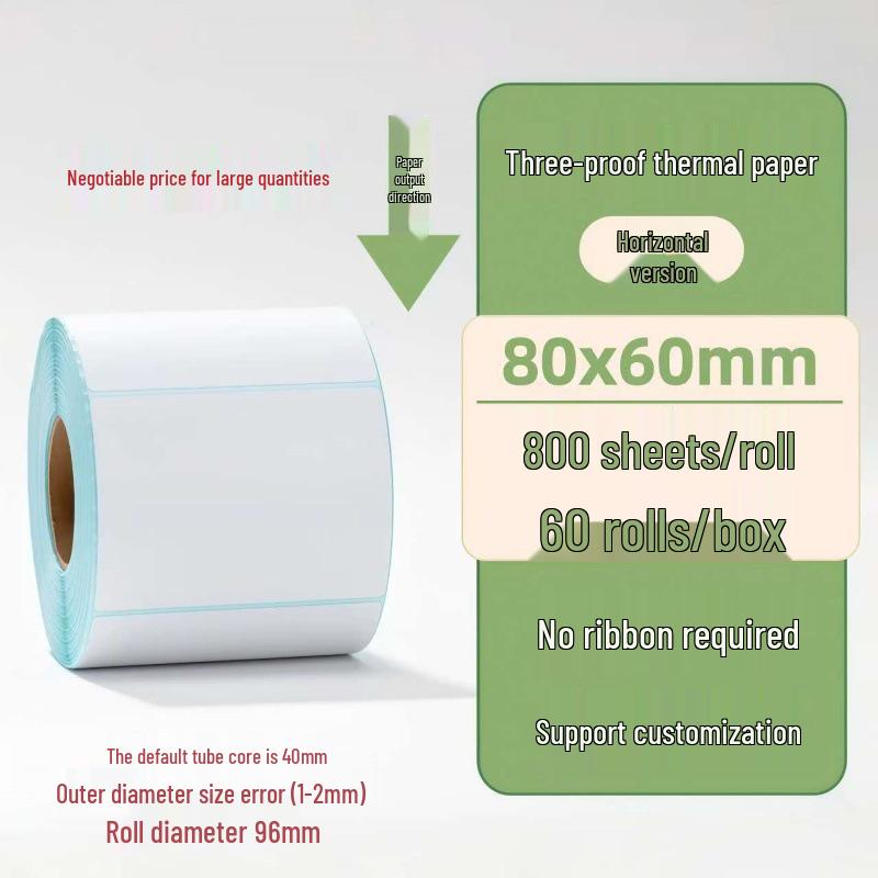 Samoprzylepne etykiety termiczne na kody kreskowe 100×150 mm - Trwałe i wodoodporne do logistyki