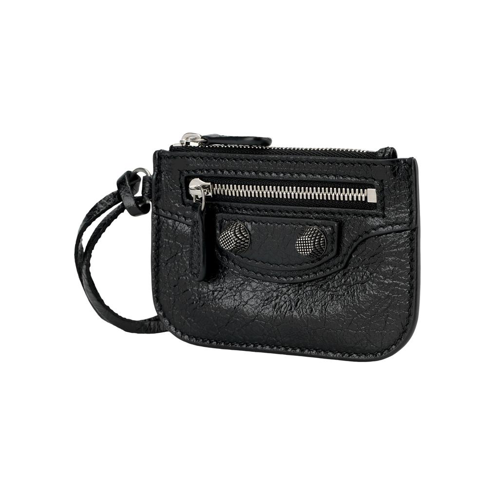 Balenciaga Le Cagole Lambskin Coin Purse Women's Black 7767691VG9Y1000