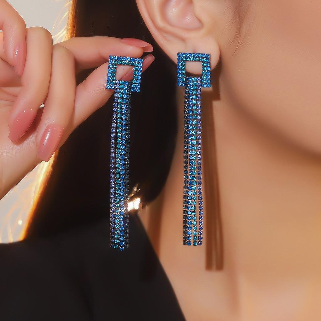 Fashion Versatile Super Flash Long Fringed Earrings