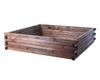 Raised Wooden Bed 100x100x24cm Greenspot - Raised Garden Bed for Herbs, Flowers, Vegetables - Wooden Garden Box, Impregnated - Timber Dark Rosewood