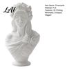 Elegant Retro Sculpture Decor 3D Printed Blindfolded Lady Bust Sculpture White Flower Veil Sculpted Rose Crown Statues Female Statue Artistic