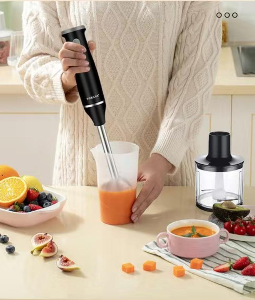 Electric Cooking Stick for Baby Food Dispenser, Handheld Grinding Stick, Egg Beater, Whipped Cream Grinder, 4 in 1