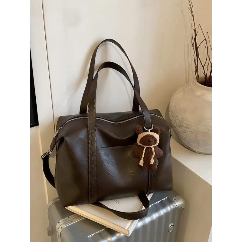 Casual Lage Capacity Women Tote Bag Simple Commuting Designer Luxury Female Shoulder Bag High Quality PU Leather Handbag