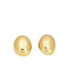 Temperament Cold Wind Smooth Face Women'S Earrings Oval Three-Dimensional Goose Egg Hollow Stud Earrings