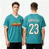Camisa de Futebol Gorillazs FC Álbuns A Montanha Camisa de Rede Feminina Masculina Casual Oversized Respirável Camiseta Gola V Manga Curta Roupas