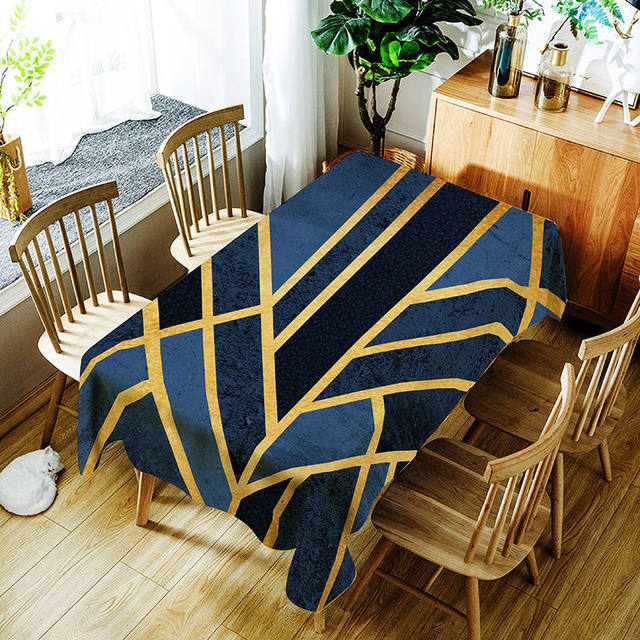 

Модная полосатая скатерть с креативным красочным линейным узором из полиэстера, удобная водонепроницаемая скатерть для дома 40 X 40CM