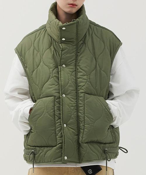 Mimthewardrobe Drawstring Padded Vest_Black