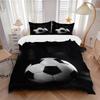 3pcs Soccer Ball Poster Bedding Set - Includes 1 Quilt Cover and 2 Pillowcases, Comfortable Bedding with Stylish Design for Bedroom, Machine
