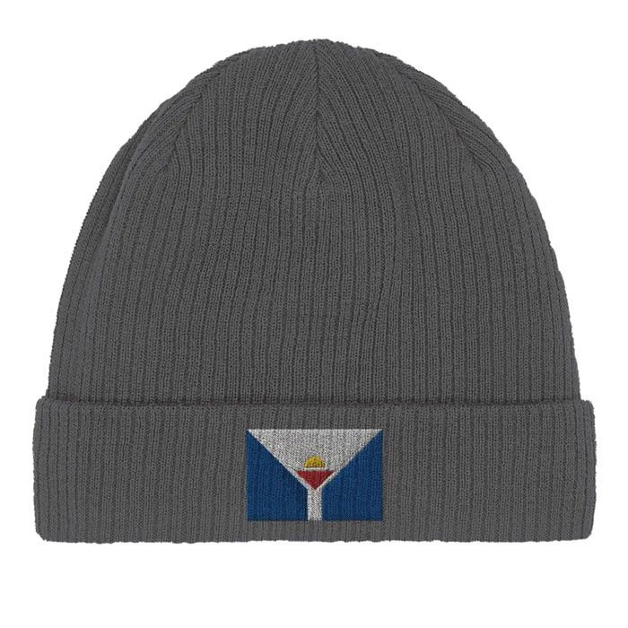 Bonnet Drapeau Saint-Martin antilles française en Gris