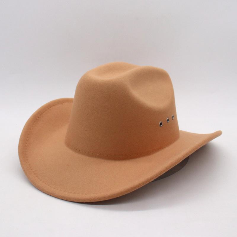 Jazz Hat Felt Hat Belt Buckle Knight Hat Big Head Circumference Cross-Border Foreign Trade Tibetan Top Hat Western Cowboy Hat Mongolian Hat