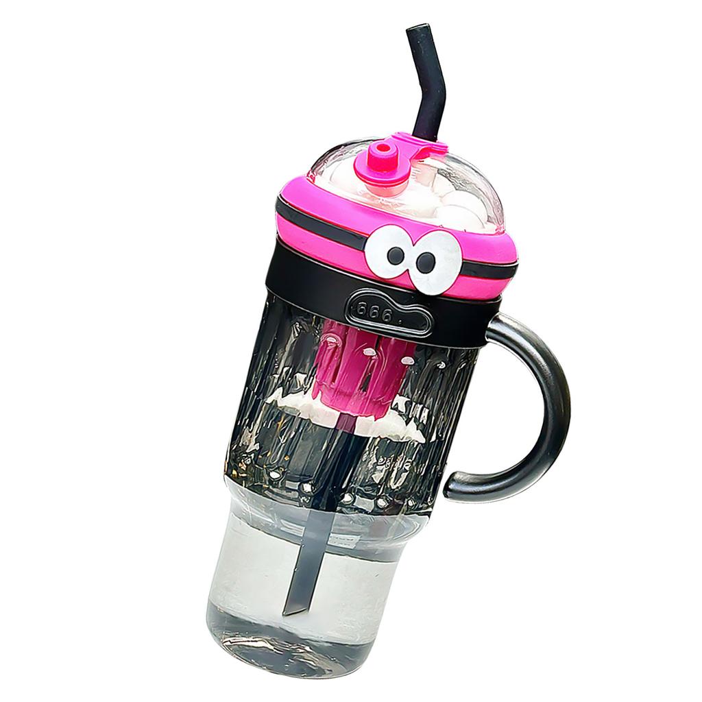 Silicone Straw Cup Large Capacity Water Bottle with Handle Multipurpose Beverage Container Portable Girls Drinkware
