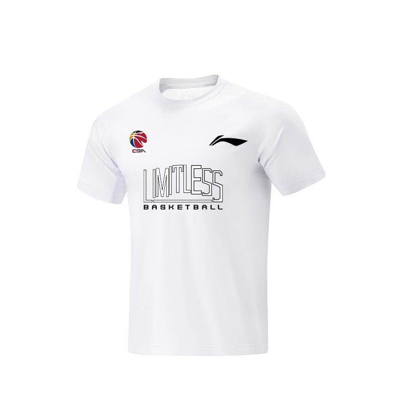 

Li Ning Серия CBA Баскетбол Дышащий Модный Принт с Буквами Круглый Вырез Удобная Универсальная Футболка с Коротким Рукавом Унисекс Топы AHSVE61-2LIMITLESS 4XL