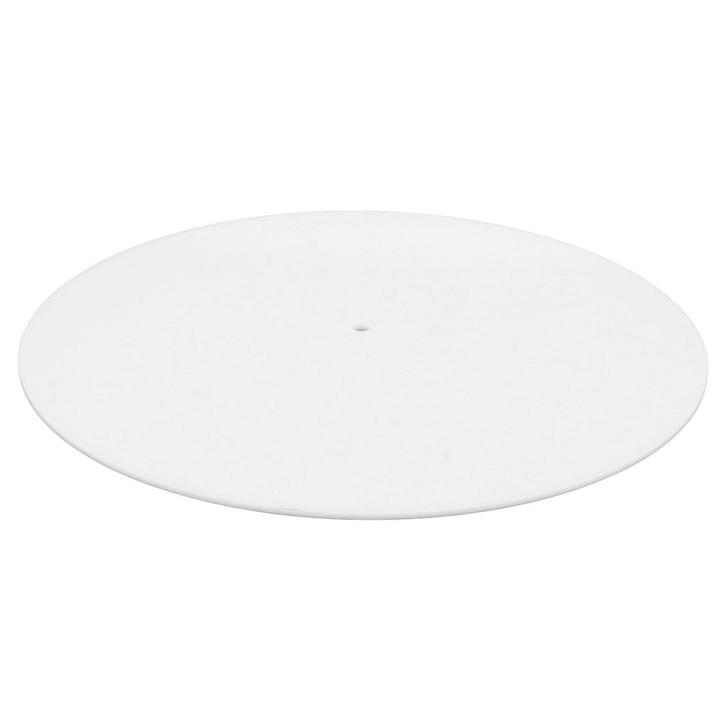 Acrylic Turntable Record Platter Turntable for LP Record Players 12-inch Mat, Vibration-Dampening Mat, Anti-Static Slipmat, (Opal White)
