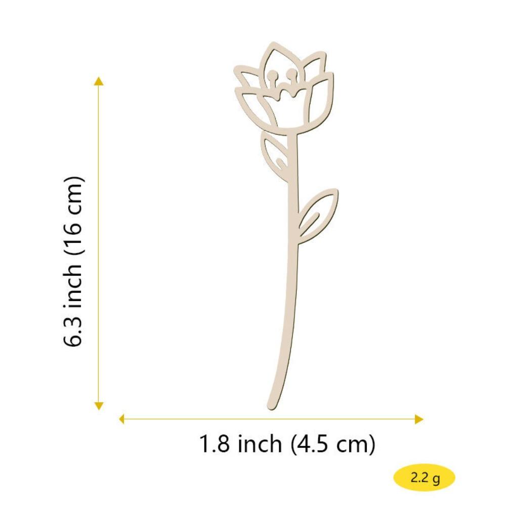 10Pcs Wood Material Wooden Flowers Cutout Design Laser Cut Wood Flowers Cutout Signs Natural Unpainted Wildflowers Stems
