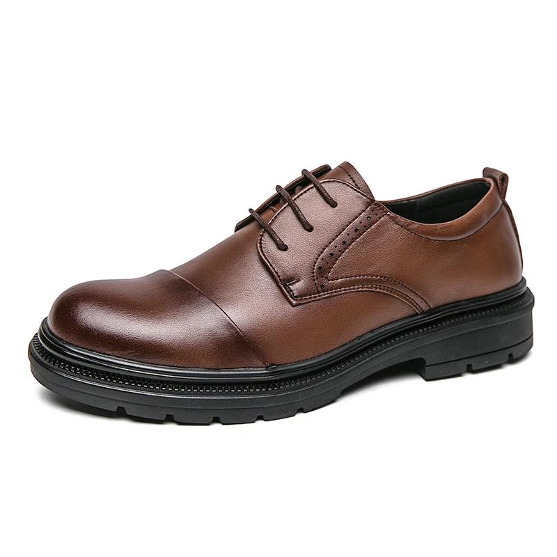 High Quality Brand Lightweight Oxford Shoes Men's Office Business Shoes Trendy Men's Elegant Genuine Leather Shoes Free Delivery