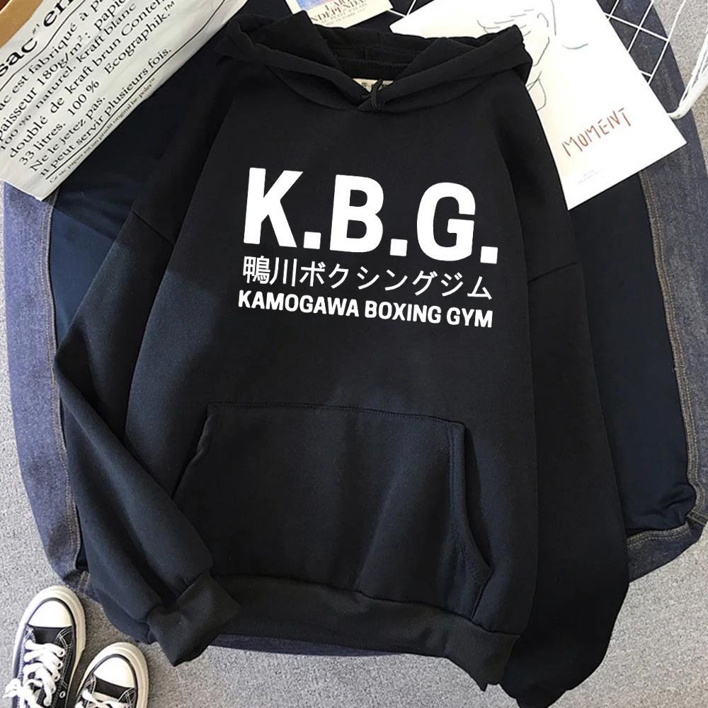 KBG  anime Hajime No Ippo Kamogawa Boxing Gym Hoodies Women
