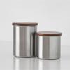 Tragbarer runder Kaffeebehälter Edelstahl Kaffeedose Kaffeevorratsglas Perfektes Geschenk für Kaffeeliebhaber