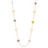 Vintage Color Stone Stainless Steel Necklace Women'S, Niche Premium Sense Multi-Layer Stacked Long Sweater Chain Nc-2692