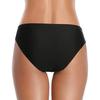 Women Bikini Briefs Mid-rise Breathable Elastic Swim Trunks Sexy Ruffle Design Quick Drying Swimwear Trunks