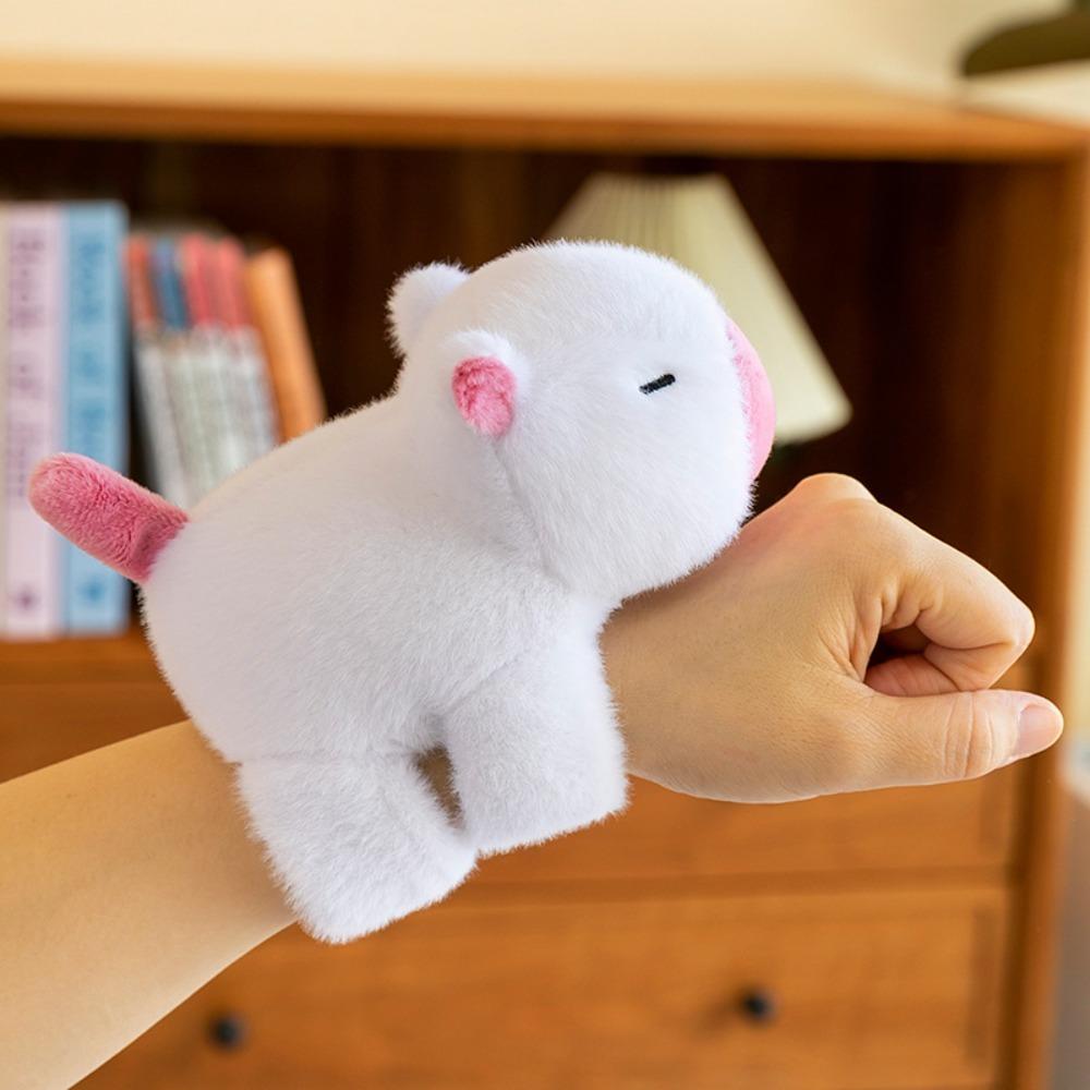 Simulation Plush Doll Slap Bracelet Turtle Backpack Capybara Plush Wrist Band  Christmas Toy