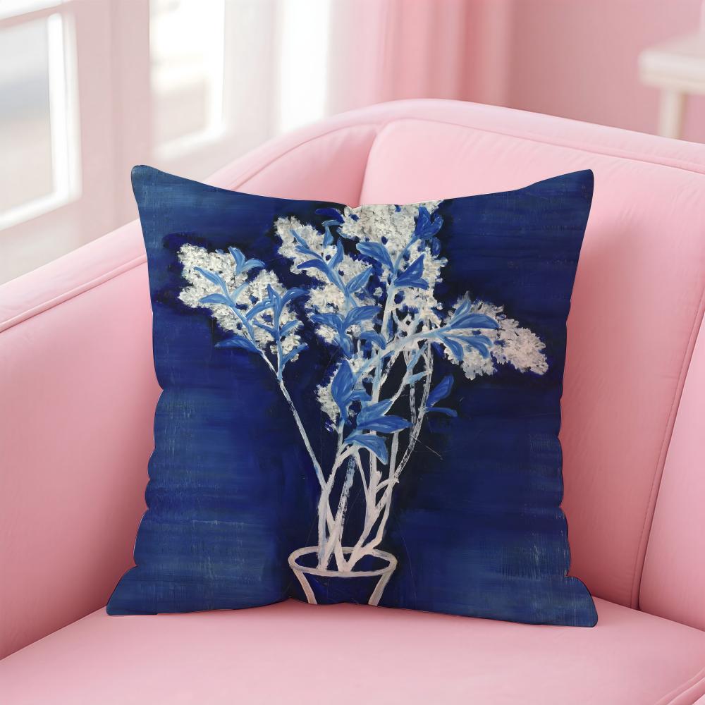 elegant shape ART SSanyu Cushion Cover Pillow Case Soft Skin Friendly Fabric Comfort  Concealed Zipper