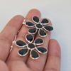 Faceted Black Onyx Earrings, Flower Design Earring, 925 Sterling Silver Handmade Earring, Gift for Her, December Birthstone