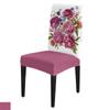 Pink Flower Leaves Round Table Cloth Festival Dining Waterproof Tablecloth Table Cover For Wedding Party Decor
