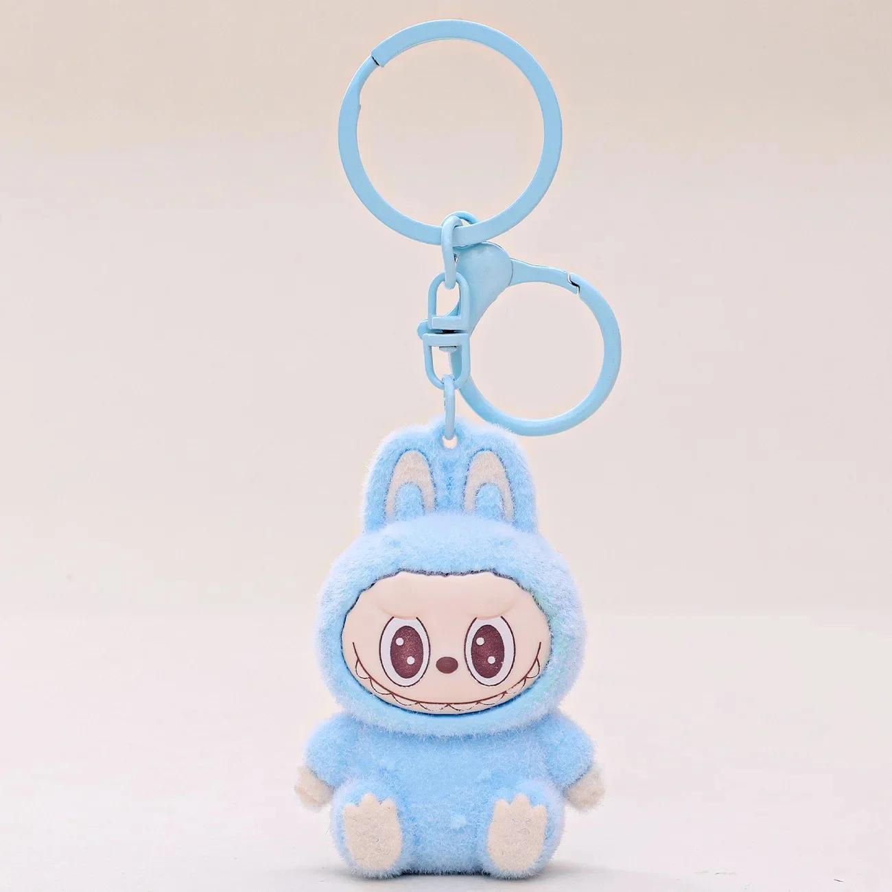 

Милый брелок с флокированным животным, идеально подходящий для подарков и украшения рабочего стола синий
