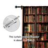 2pcs   Curtains Roller Blinds  print Vintage Bookshelf Print Polyester (without rod) Home Decor Ldeal for Bedroom & Living Room