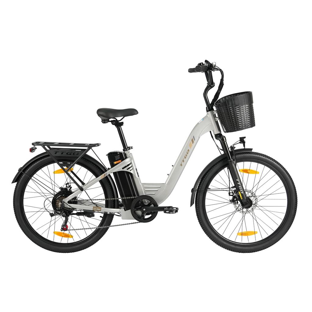 TTGO C2 Pro City Commuting Electric Bicycle 36V18AH Battery 26 Inch Mountain Tires 25KM/H Top Speed E-Mountain Bike