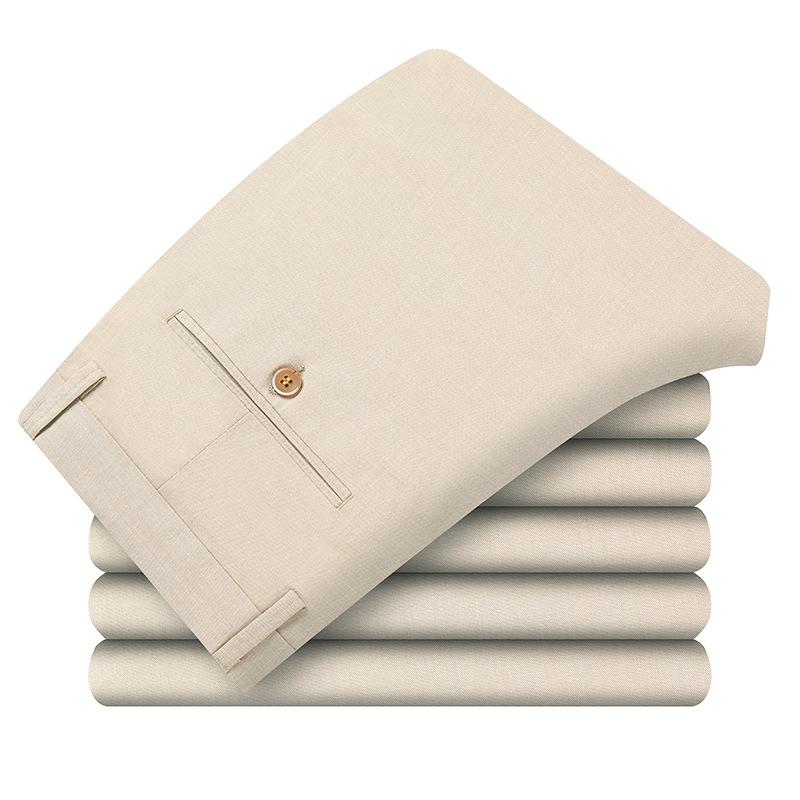 Men's Casual Pants Business Drape Breathable Spring and Autumn New Fashion Versatile Slim Straight Pants Green Pants Men