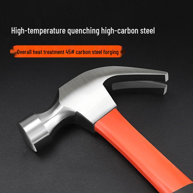 Carpenter's Claw Hammer: Durable Steel, Nail Puller, Compact One-Piece Design for Household Use