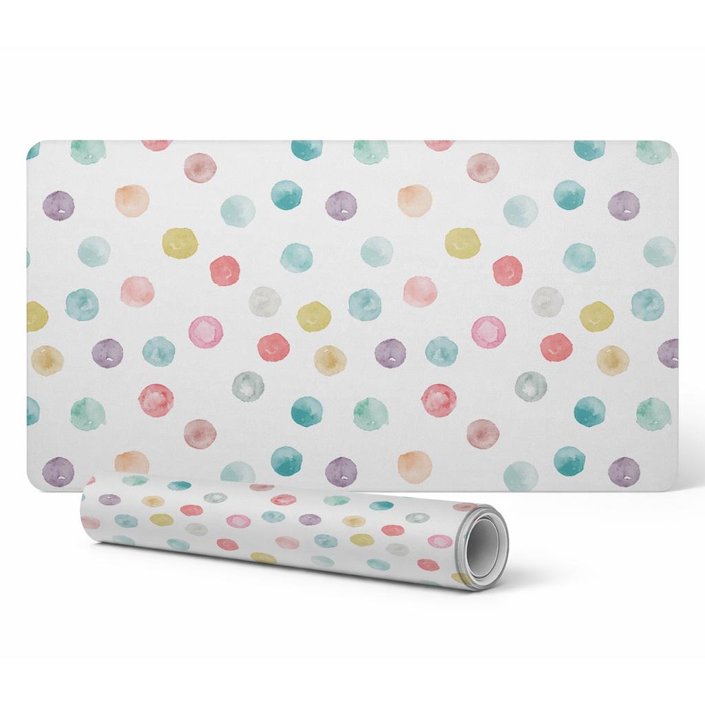 Uniwersalna Mata Ochronna Pod Sprzęt Komputerowy Pastelowe Kropki 120X60 Cm