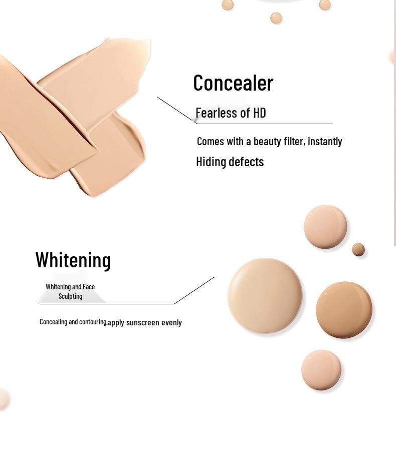 Special One 3-in-1 Whitening Sunscreen Foundation & Concealer - Long-Lasting, Non-Transfer, Non-Fade