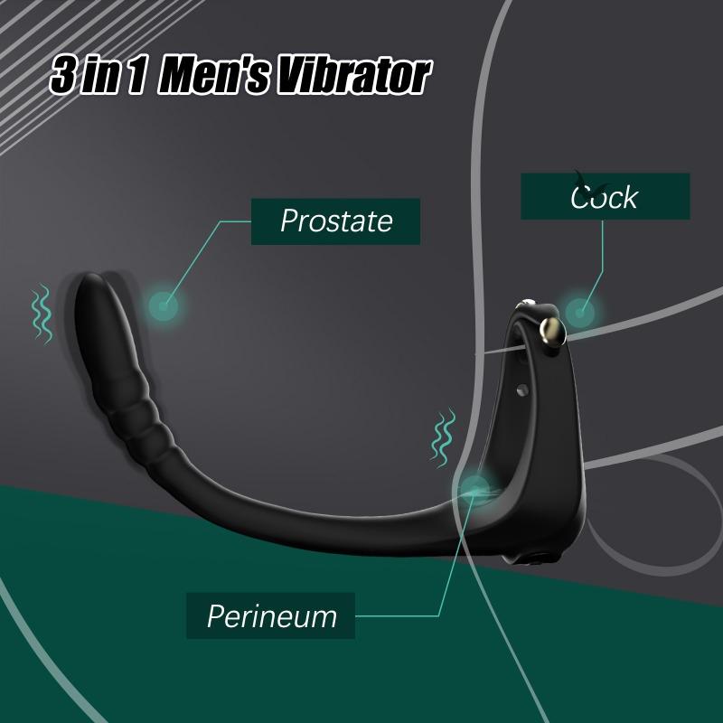 Cock Vibrator Male Prostate Massager Remote Control Plug Anal Butt Stimulator Sperm Lock Ring Penis Cock Sex Toy for Men Couple