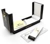 Xezo Maestro Black Fountain Fine Chrome No Two Pens Alike Mother-of-Pearl Pen, Nib, Plated, Handcrafted,