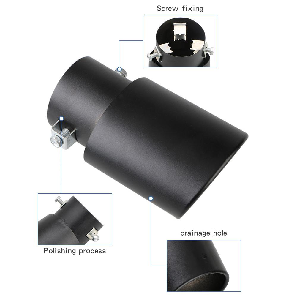   Exhaust Tips 1.5-2.1 Inch Inlet Car Auto Exhaust Tailpipe Stainless Steel Modification Accessories High-Temperature Resistant