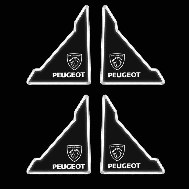 2026 Hot Car Sticker 4PCS Car Door Anti-collision Corner Protectors Stickers Accessories For Peugeot 206 307 308 3008 207 208 40
